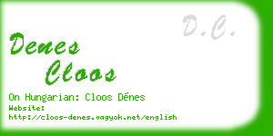 denes cloos business card